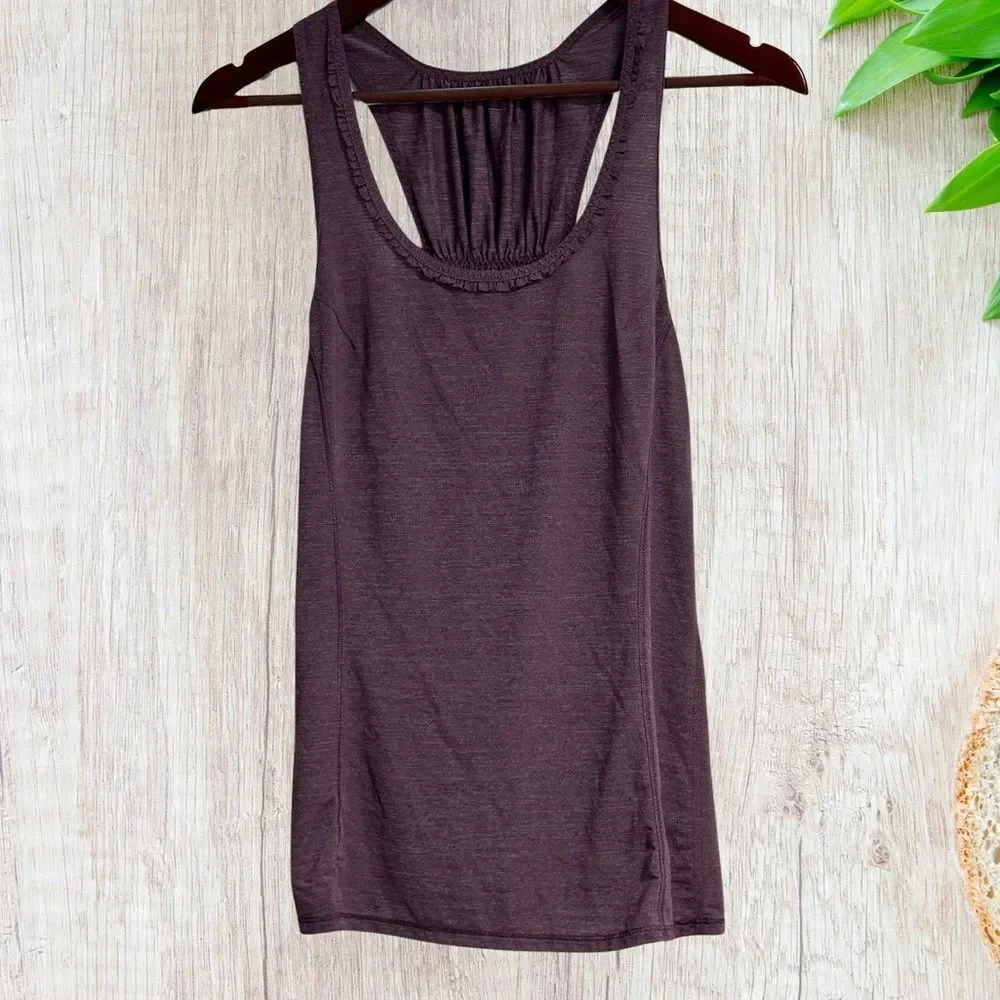 Lululemon Womens Run: Silver Bullet Sleeveless Tech Tank EST Sz4 Purple W1852S